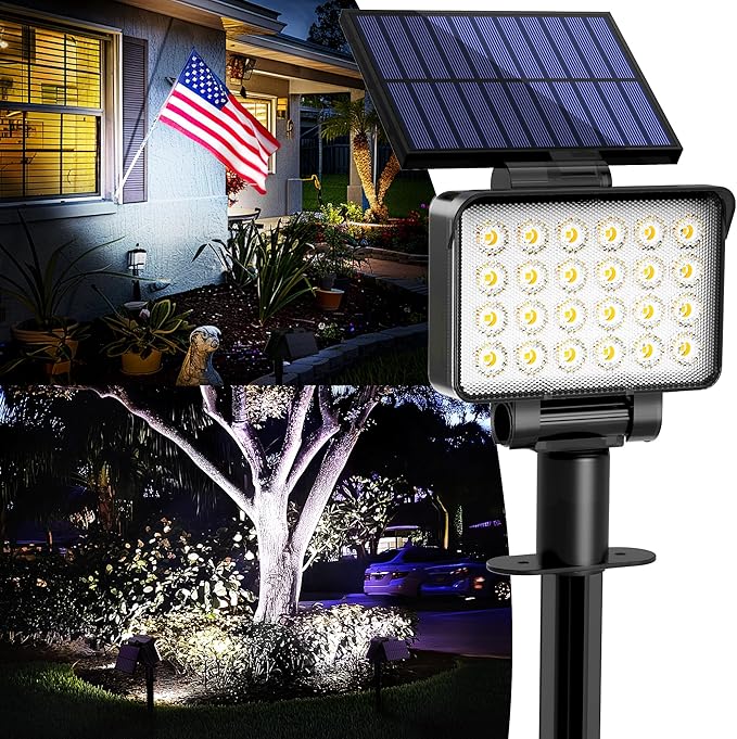 Solar Spot Lights Outdoor Waterproof by COOZAMING