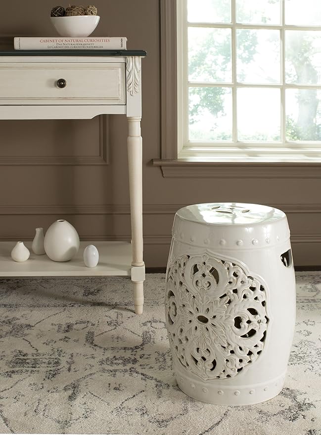 Safavieh Flora Glazed Ceramic Decorative Garden Stool - Image 2