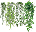 Der Rose 4Pcs Fake Plants Hanging Artificial Ivy Vine Faux Eucalyptus Hanging by DerRose