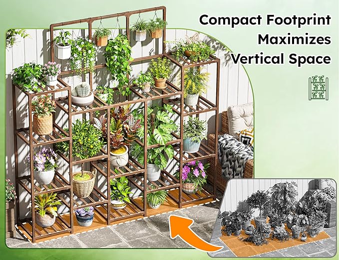 EnHomee 63''H Plant Stand Indoor Tall Plant Stands Outdoor - Image 5