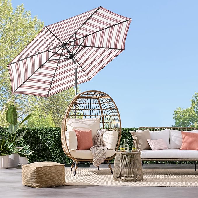 Best Choice Products 10ft Solar Polyester LED Lighted Patio Umbrella w/Tilt - Image 2