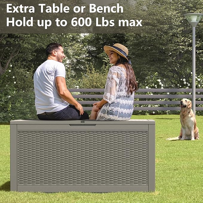 Outdoor Storage Box, Resin Deck Boxes Indoor and outdoor, Waterproof Storage - Image 5