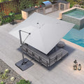 PURPLE LEAF Patio Umbrella 9' X 11.5' Rectangle Cantilever Umbrella Large by Unknown