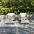 HERA'S HOUSE 4 Pieces Patio Furniture Set, 2 Outdoor Rattan Wicker Armchairs Set by HERASHOUSE