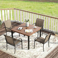 VICLLAX Outdoor Dining Set for 4, 5 Pieces Patio Dining Furniture Set by HOME