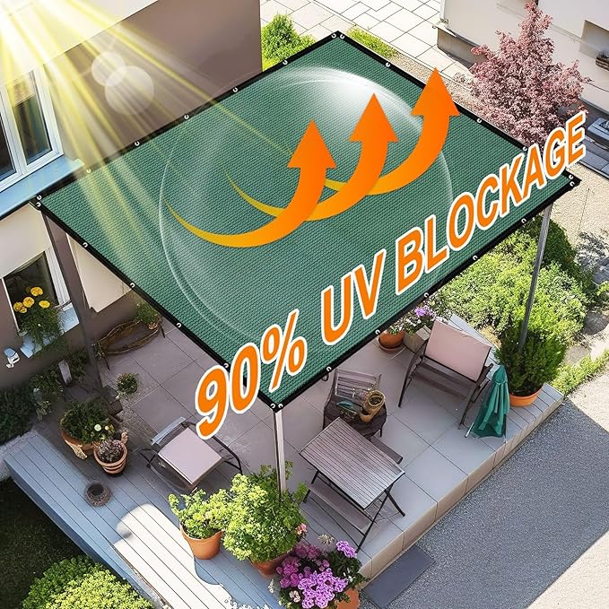 Artpuch 90% Sun Shade Cloth, 6 x 16 FT Pergola Shade Cover Canopy - Image 2