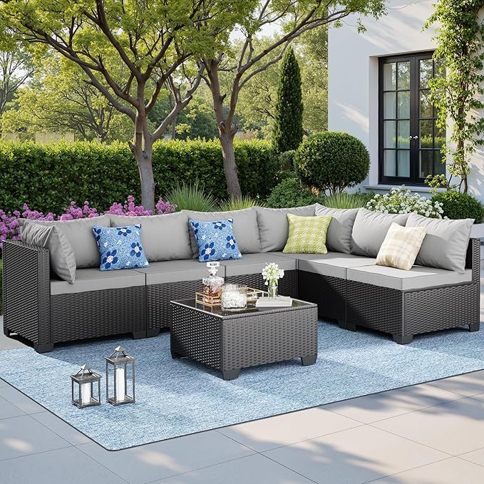 Skyfish 7 Pieces Patio Furniture Sofa - Image 7