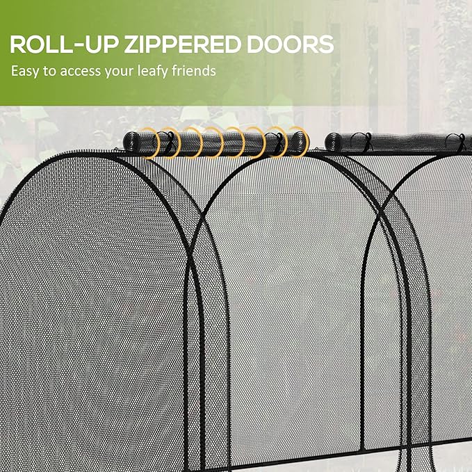 Outsunny 9' x 4' Crop Cage, Plant Protection Tent - Image 6