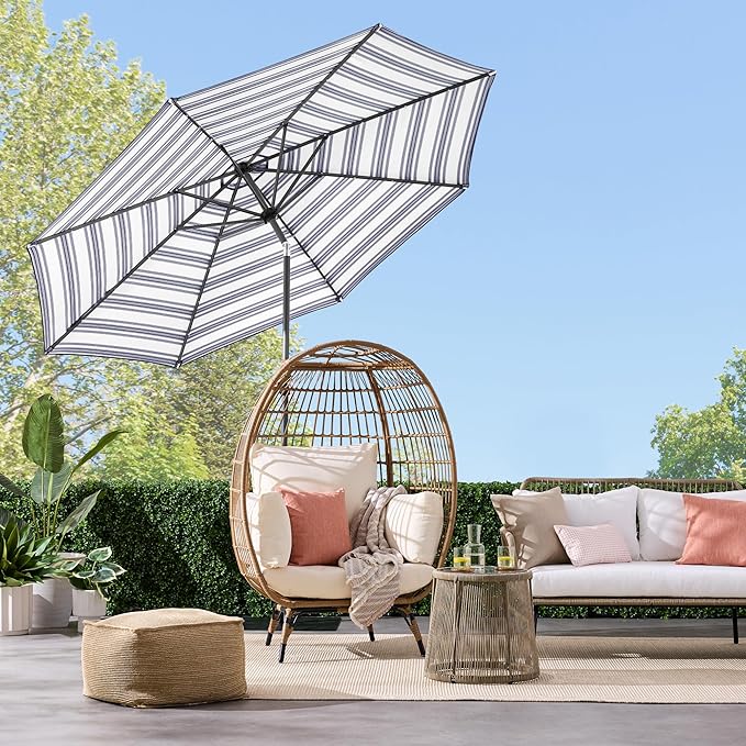Best Choice Products 10ft Solar Polyester LED Lighted Patio Umbrella w/Tilt - Image 2