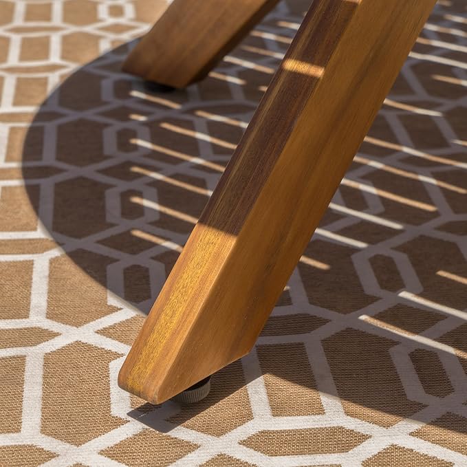 Christopher Knight Home Stamford Outdoor Acacia Wood Round Dining Table - Image 6