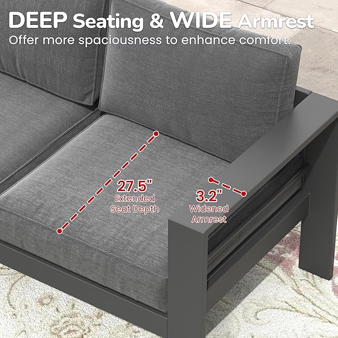 Solaste Aluminum Patio Furniture Set - Image 6