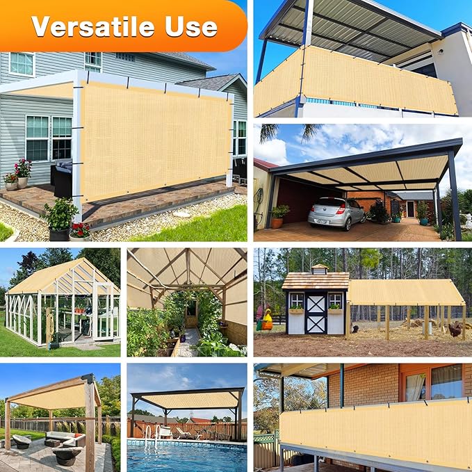 Artpuch Outdoor Pergola Shade Cover 6' X 10' Sun Shade Cloth - Image 6