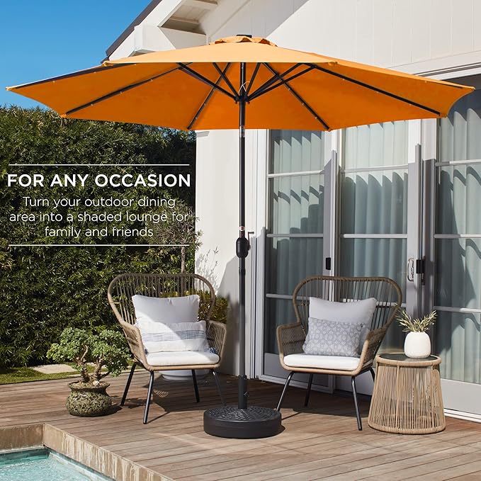 Best Choice Products 10ft Outdoor Table Compatible Steel Polyester Market Patio - Image 3