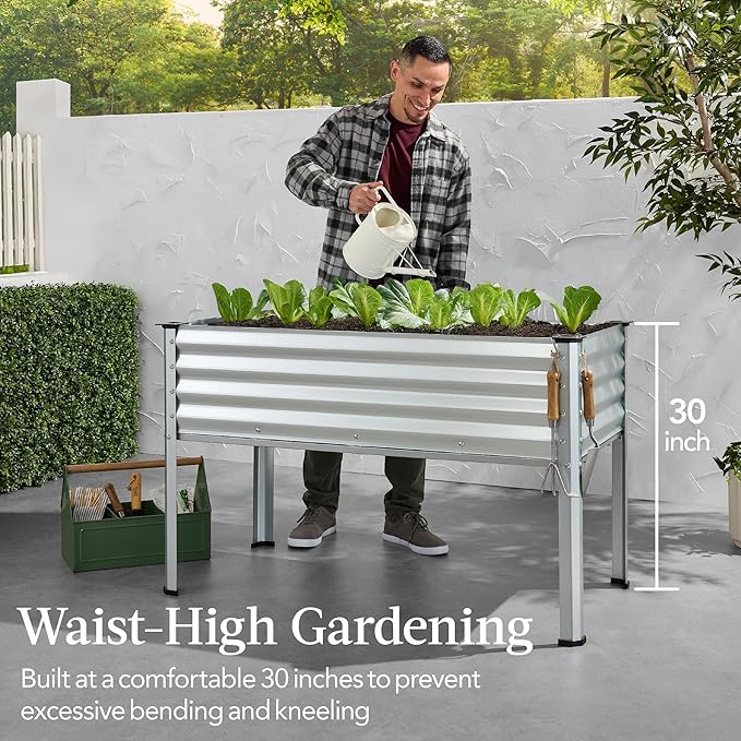 Best Choice Products 48x24x30in Galvanized Raised Garden Bed, Metal Elevated - Image 3