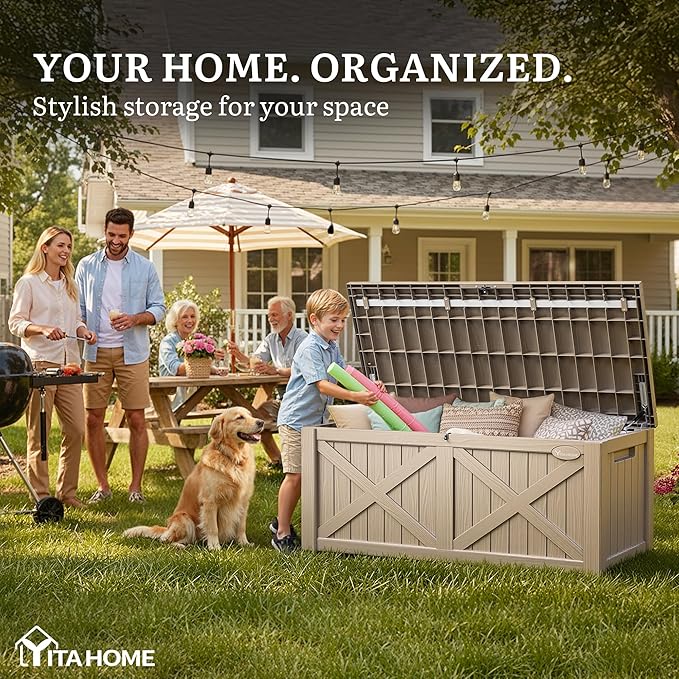 YITAHOME 150 Gallon Large Deck Box - Image 3