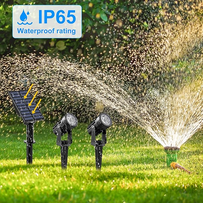 Solar Spot Lights Outdoor, 2-in-1 Solar Landscape Spotlights IP65 Waterproof - Image 5