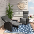 Grand patio Outdoor Recliner Air Pump 150° Lay Flat Reclining Chair by GrandPatio