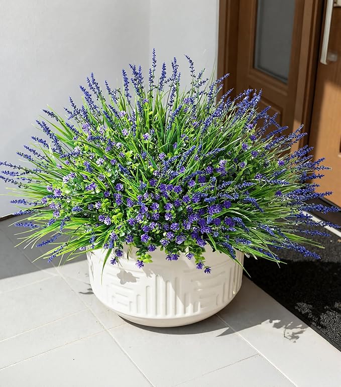 HyeFlora 20 Bundles Artificial Fake Outdoor Plants Flowers - Image 2