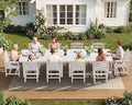 SERWALL Patio Dining Sets for 10 Person, HDPE Dining Set by SERWALL