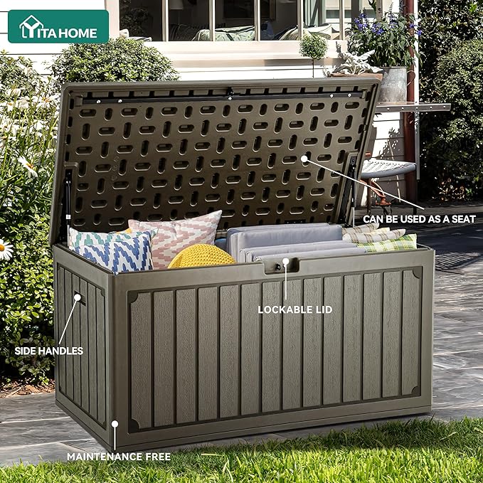 YITAHOME 90 Gallon Large Deck Box - Image 3