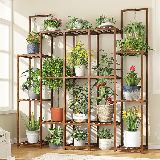 EnHomee Plant Stand Indoor for Multiple Plants Stand Outdoor by EnHomee