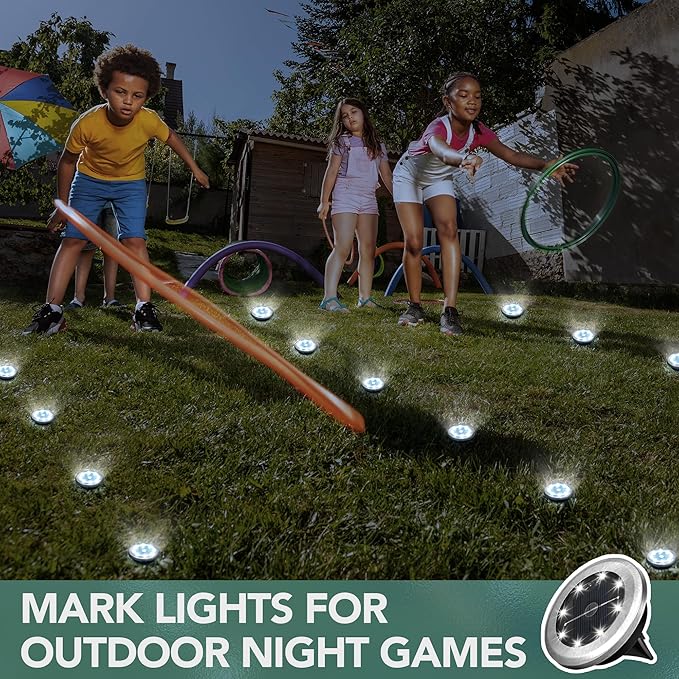 SOLPEX Mini Solar Ground Lights, 10 Pack Solar Lights Outdoor Waterproof - Image 6