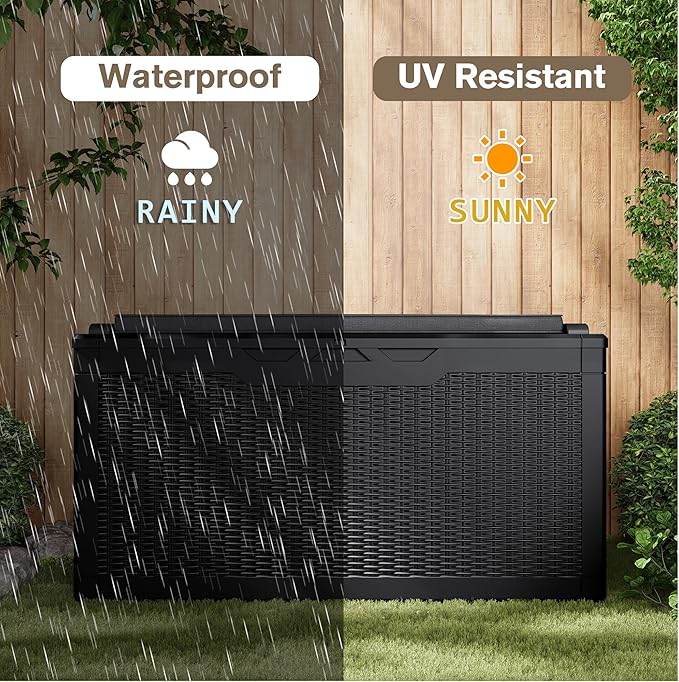 JUMMICO 100 Gallon Resin Deck Box - Image 2