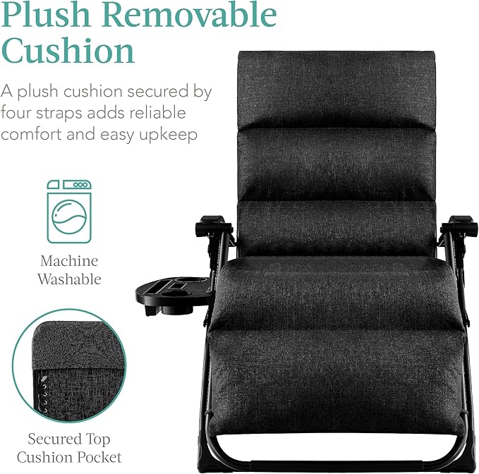 Best Choice Products Oversized Zero Gravity Chair, Folding Outdoor Patio - Image 4