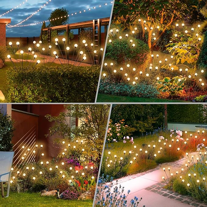 Solar Lights Outdoor Waterproof, 8 Packs 64LED, Solar Garden Lights, Garden - Image 6