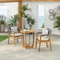 Christopher Knight Home Zed 3 Pieces Outdoor Dining Set, Acacia Wood Dining by ChristopherKnightHome