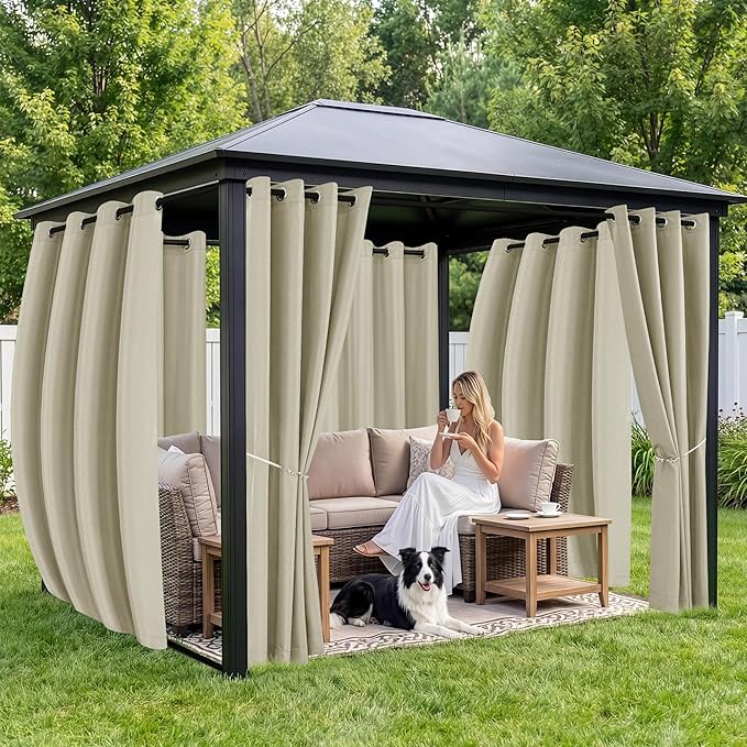 Gazebo Curtains Outdoor Waterproof 6 Panels - Image 4