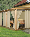 HolidayIdeas Outdoor Curtains for Patio Waterproof, 6 Panels by HolidayIdeas