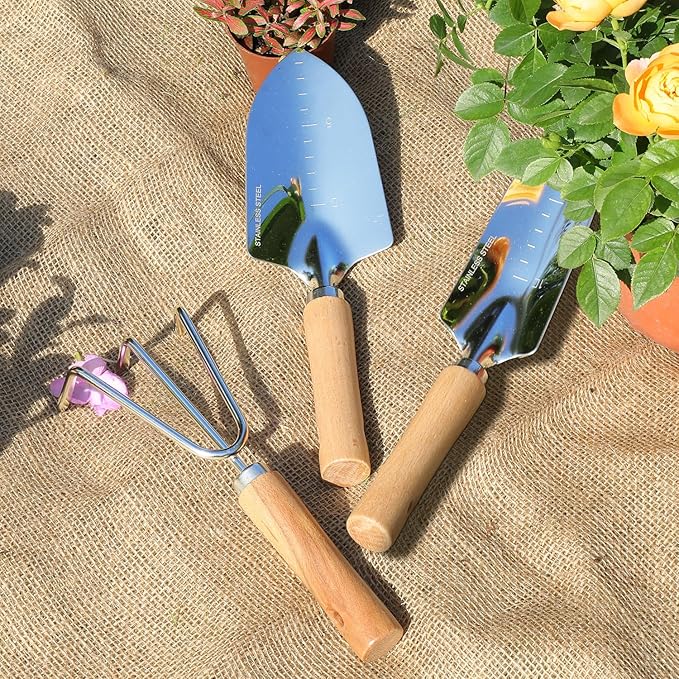 Garden Tool Set, 3 Pieces Gardening Kit - Image 2