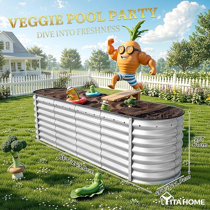 YITAHOME 24" Tall 9 in 1 Large Raised Garden Bed Kit, Outdoor Above Ground - Image 8