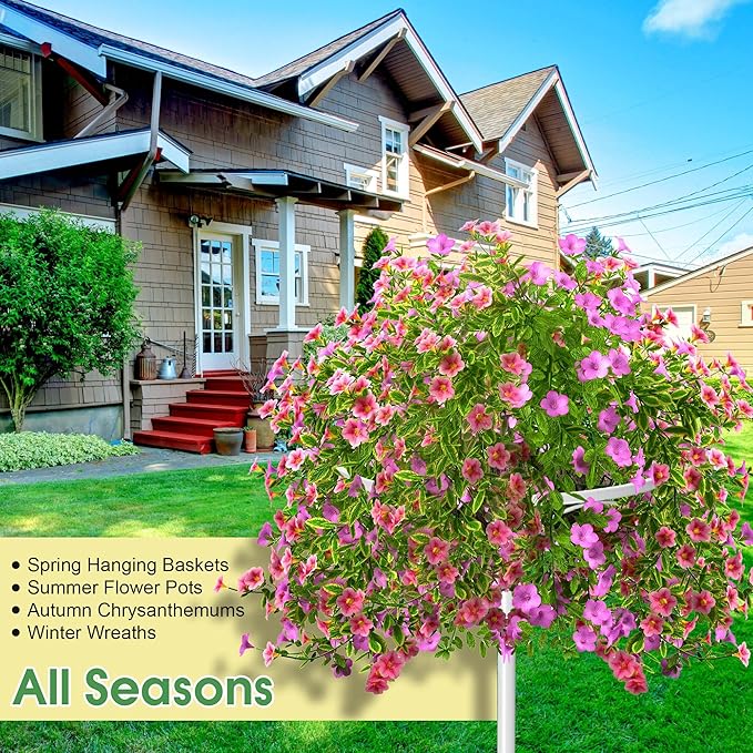 Tellingyou 2 Pack Adjustable Outdoor Flower Pot Stand, Metal Outdoor Plant - Image 5