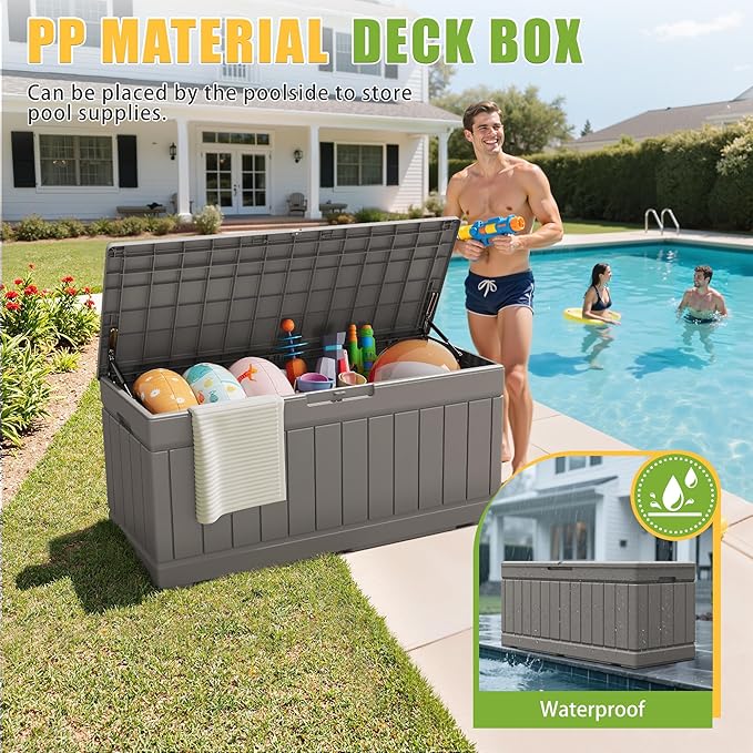 Greesum Outdoor Storage Box 82 Gallon Storage Bin - Image 2