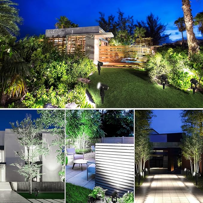 Solar Spot Lights Outdoor, 3-in-1 Garden Spotlights IP65 Waterproof 9.8ft Cable - Image 7