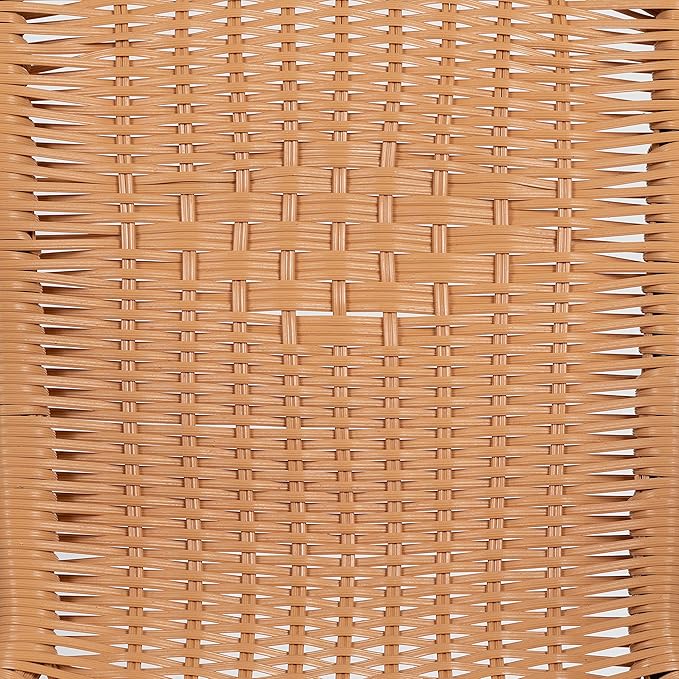 Flash Furniture Lila 4 Pack Beige Rattan Indoor-Outdoor Restaurant Stack Chair - Image 16