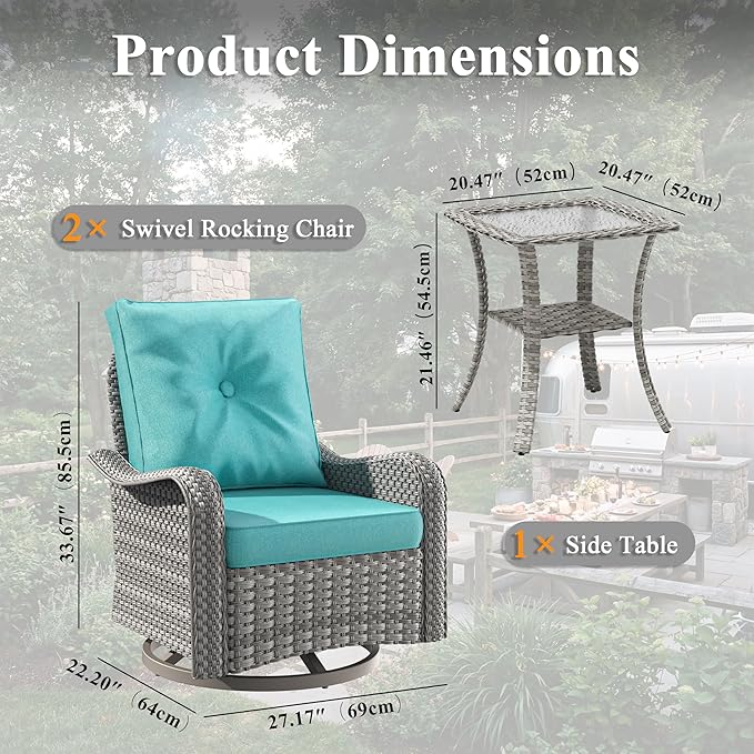2-Seat Modern Patio Furniture Set - Image 9