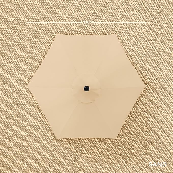 Best Choice Products 7.5ft Heavy-Duty Round Outdoor Market Table Patio Umbrella - Image 4