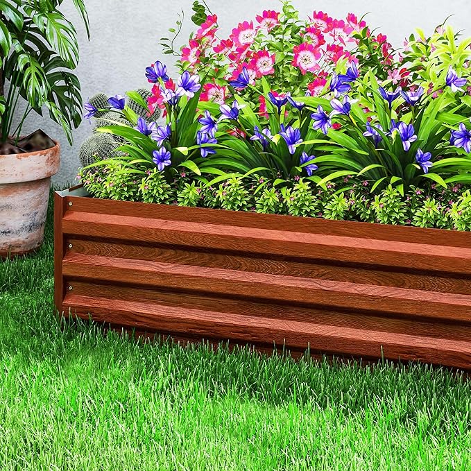 Outsunny Galvanized Raised Garden Bed, - Image 9