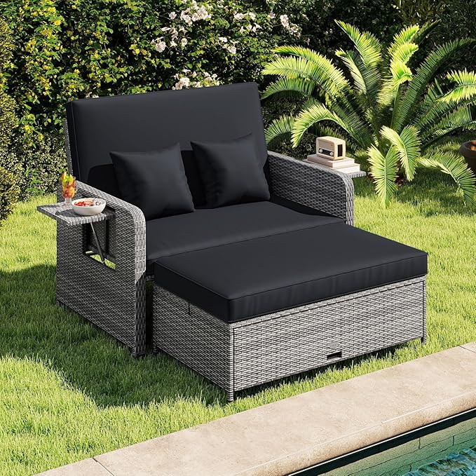 Tangkula Patio Rattan Daybed - Image 2