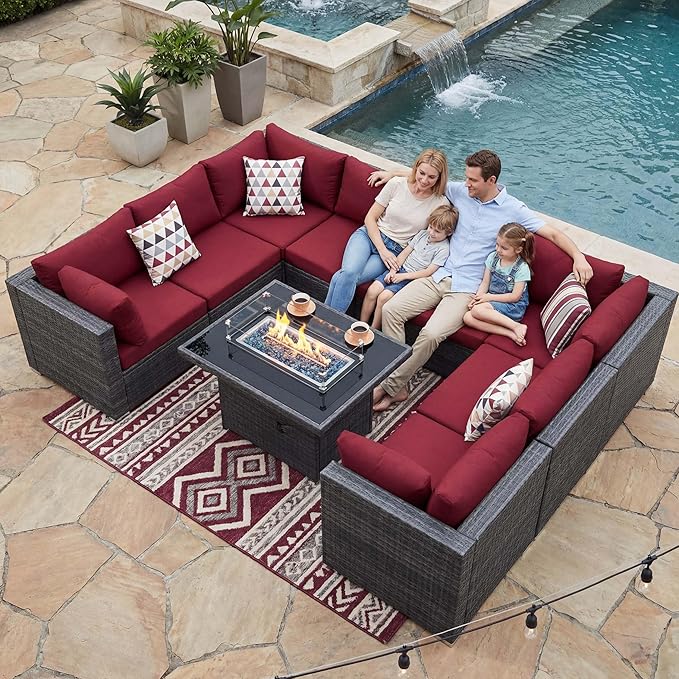 NICESOUL 9 Piece Large Patio Furniture Set - Image 3