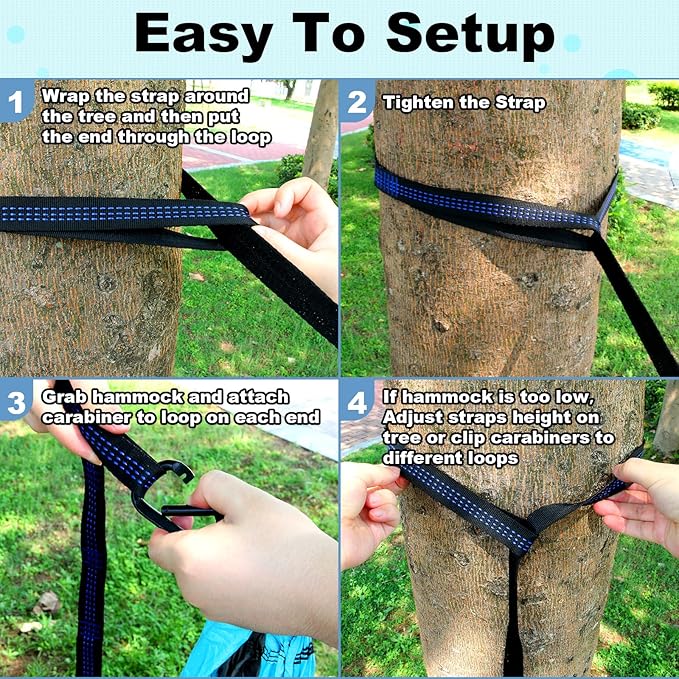 SZHLUX Camping Hammock Double & Single Portable Hammocks - Image 5