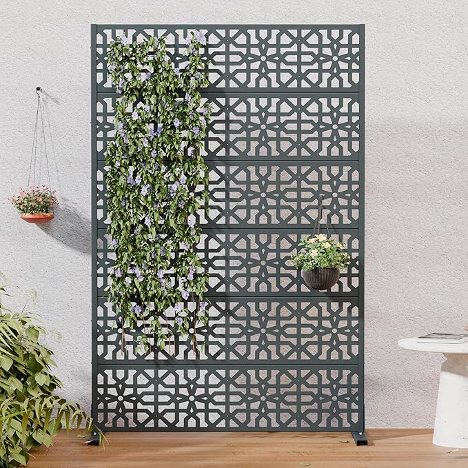 Casaphoria Metal Privacy Screen Outdoor, Drakgrey-Perilla by Casaphoria