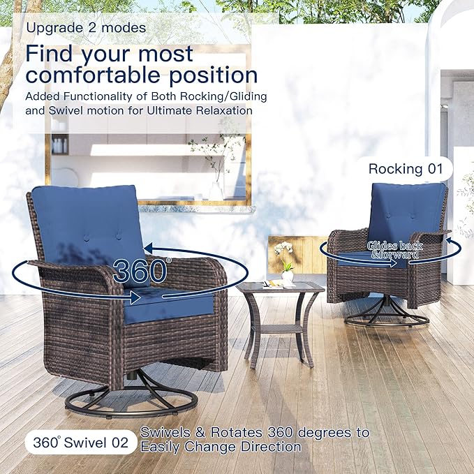Kullavik 11 Pieces Outdoor Patio Furniture Set, PE Wicker Rattan Sectional Sofa - Image 6