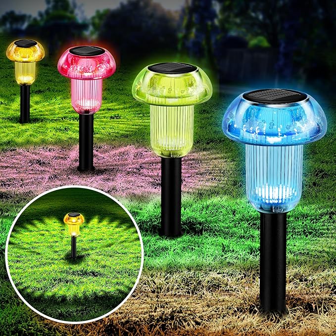 Easter Solar Pathway Lights Outdoor Decorative 4 Pack, Valentines Day Halloween - Image 9