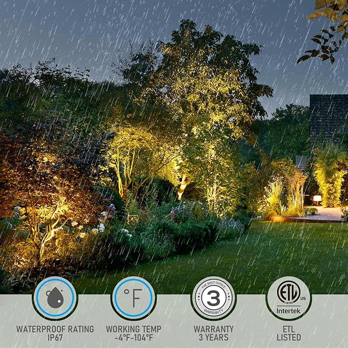 LEONLITE Dia. 4 Inch 5CCT Well Lights Landscape LED In Ground, Shielded Top - Image 6