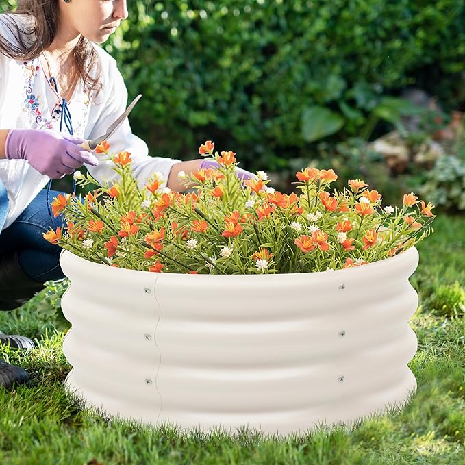 2-Pack 2x1ft Galvanized Raised Garden Bed, Outdoor Planter Bed, Metal Planter - Image 2