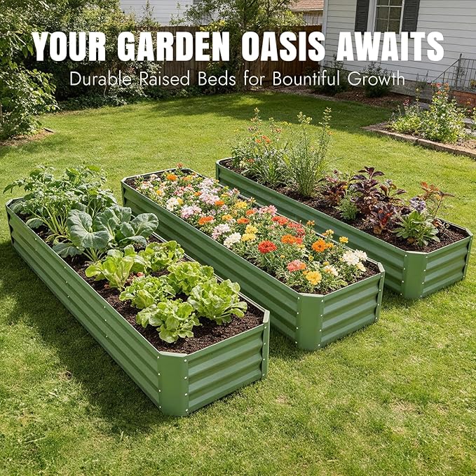INNO STAGE 8×2×1ft Galvanized Raised Garden Bed Kit, Galvanized Planter Raised - Image 9